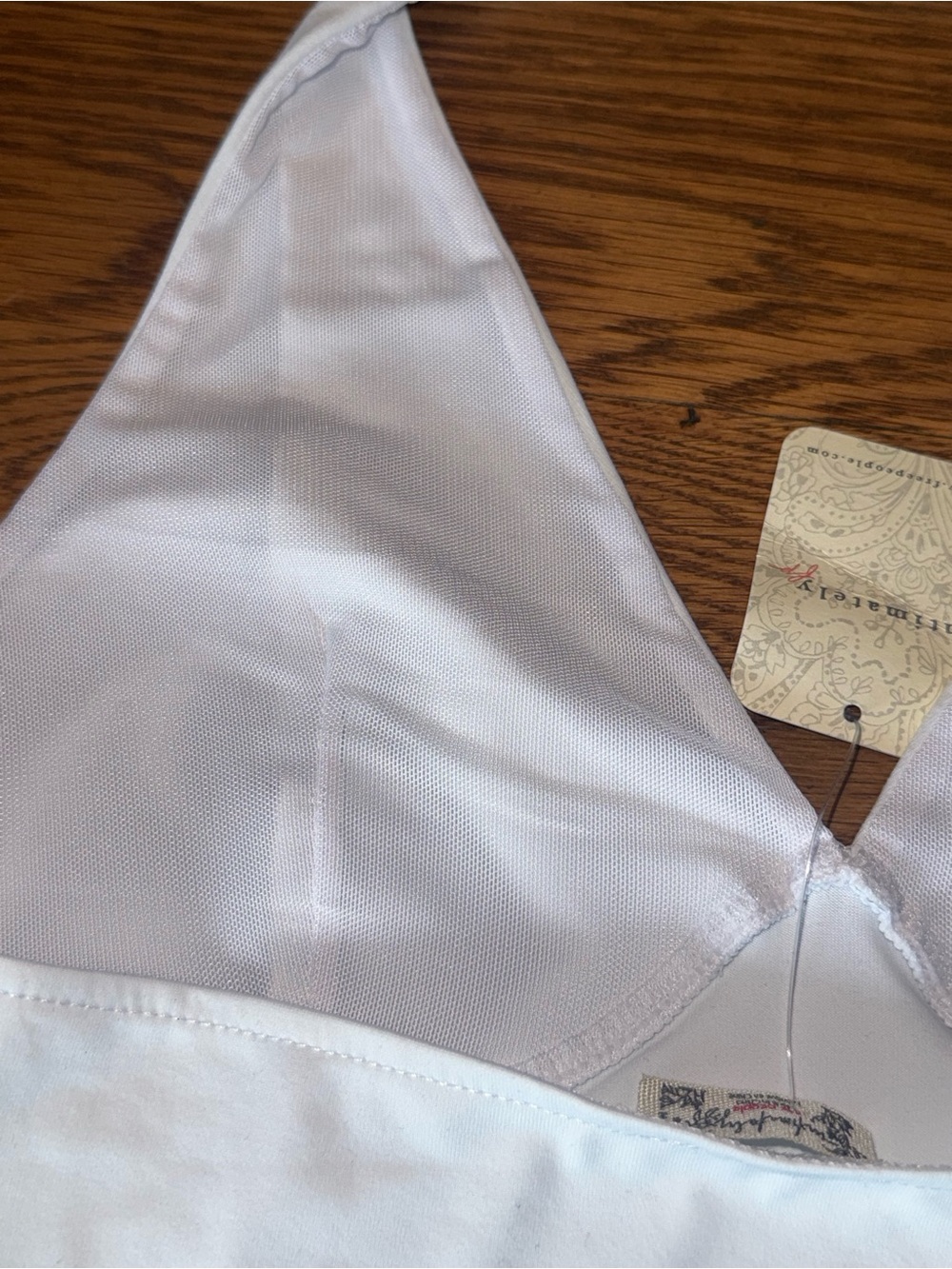 NWT. Free People Intimately. Still Here Halter. White. Size medium. - Picture 11 of 13